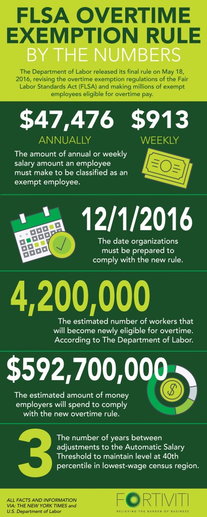 Infographic Fair labor Standards Act information by the numbers